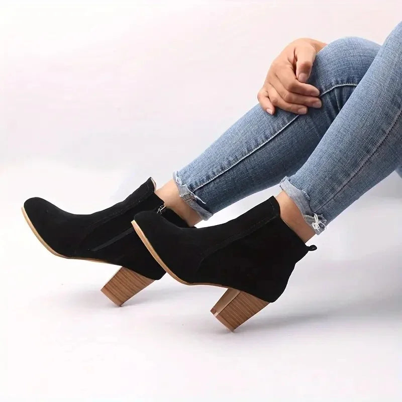 Women's Chunky Heels Boots | OWNLUXE