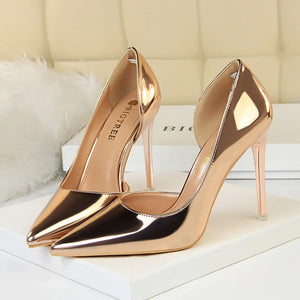 Women's High Heel Pointed Toe Pumps Slip On Fashion Stilettos