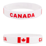 Canada Flag Silicone Bracelets - Eco-Friendly Wristbands 2-Pack