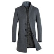 Lightweight Hooded Overcoat - Men's Detachable Hood Jacket