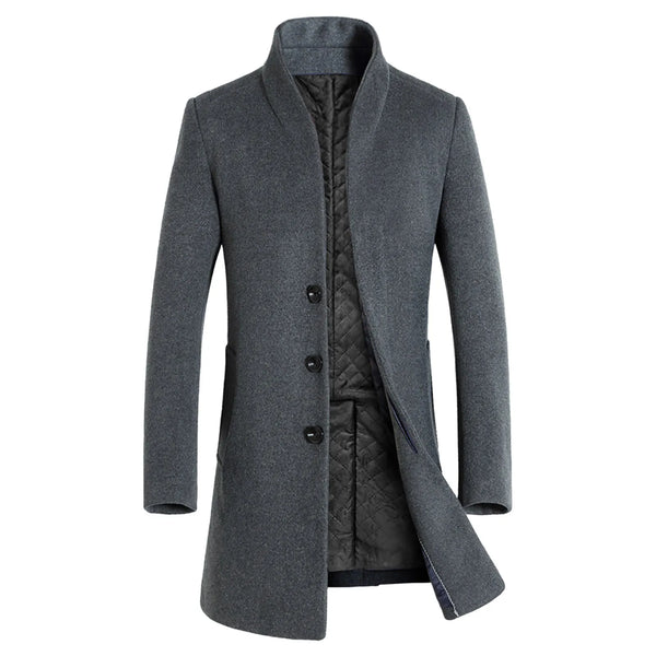 Lightweight Hooded Overcoat - Men's Detachable Hood Jacket