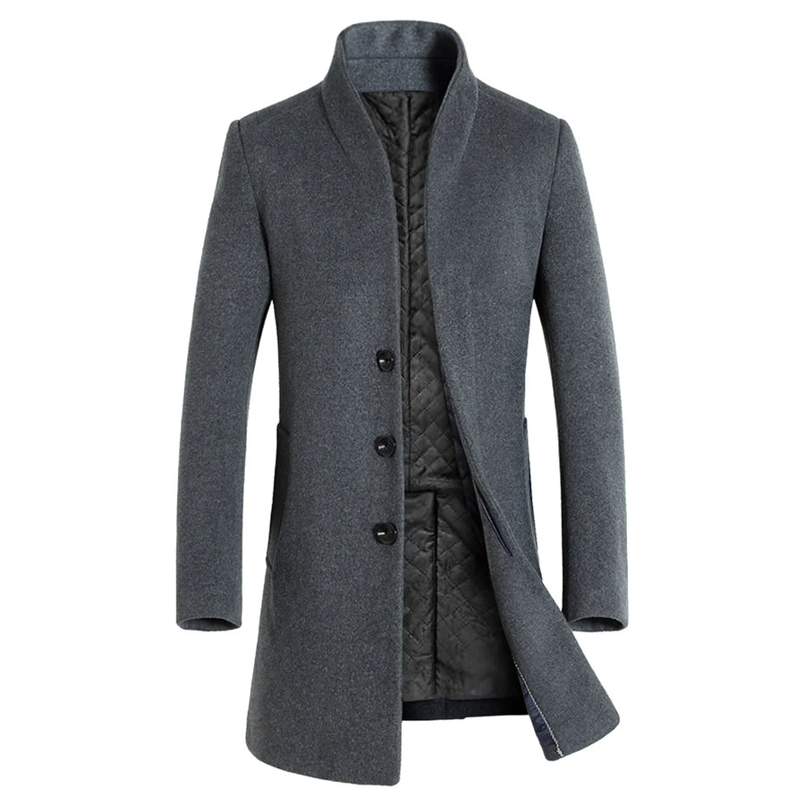 Lightweight Hooded Overcoat - Men's Detachable Hood Jacket