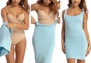 Deep V Shapewear Bodysuit with Built‑In Bra & Thong