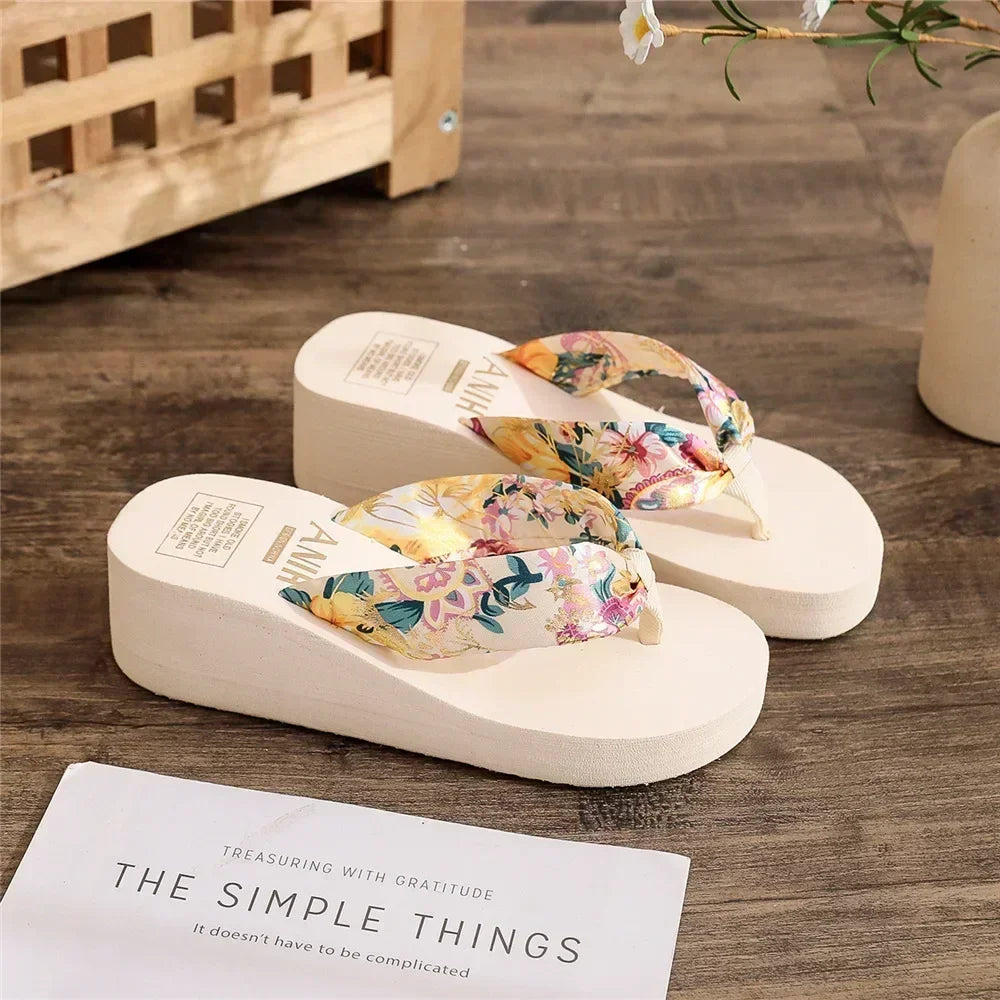 Women’s Wedge Cork Slide Slippers – Lightweight Summer Lift