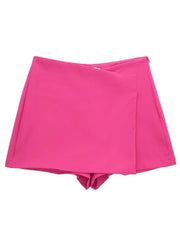 Women's High Waist Vintage Shorts (Orange) | OWNLUXE