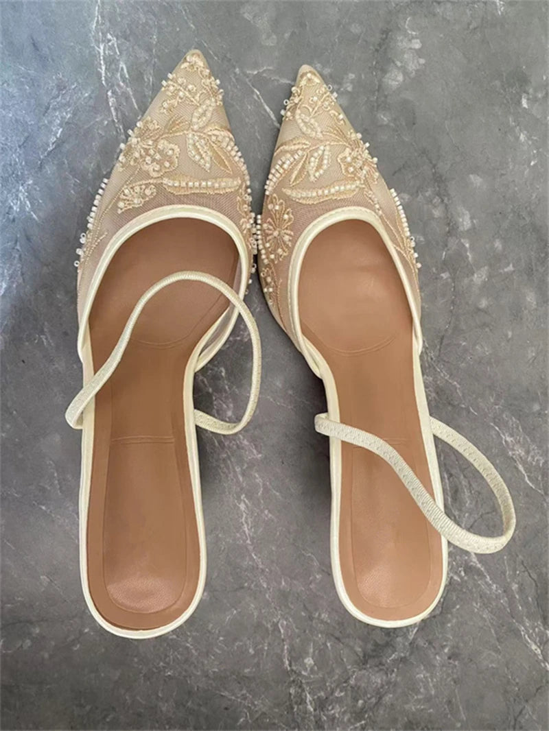 Women's Pointed Toe Stiletto Mesh Heels – Shop at OWNLUXE