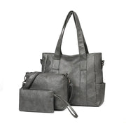 Vintage Shoulder Crossbody Bag – Soft PU Multi-Pocket Tote
