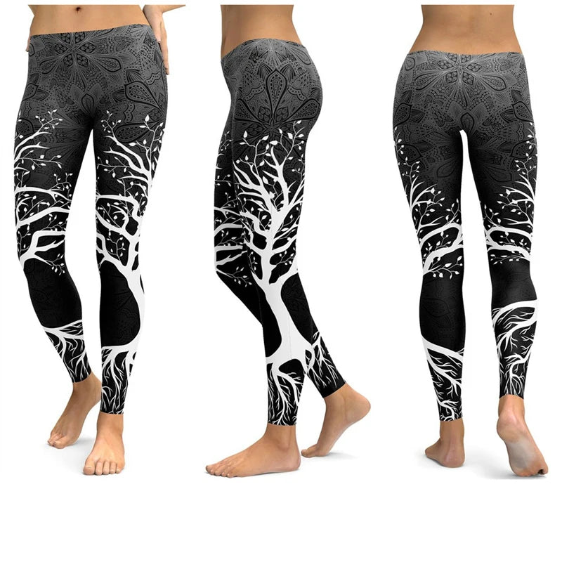 Women’s Ankle-Length Yoga Pants with Elastic Waist