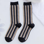 1 Pair Women Socks Spring Autumn Retro Style Men Couple Cotton Socks Flower Stripe Plaid Pattern Solid Colorful Socks EUR 37-43