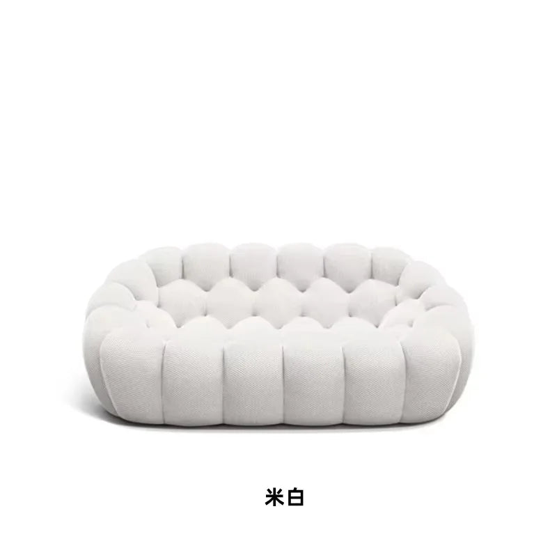 Minimalist U-Shaped Sofa with 3D Fabric All-Season Comfort