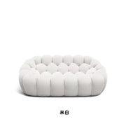 Minimalist U-Shaped Sofa with 3D Fabric All-Season Comfort