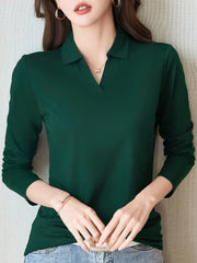Long-Sleeve Cotton Blouse | OWNLUXE
