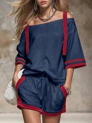 Women's Short Sleeve Two Piece Shorts | OWNLUXE