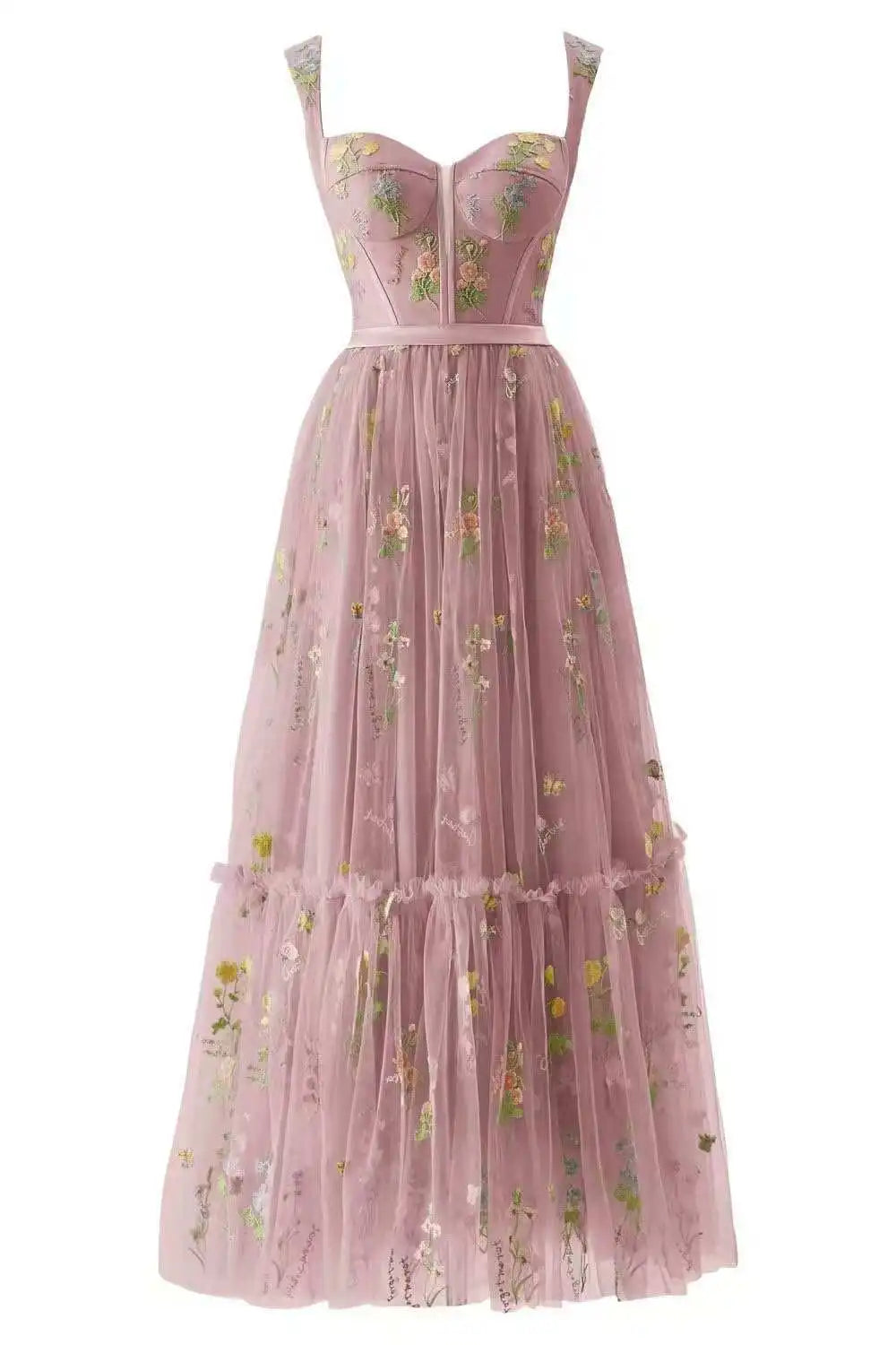 Sleeveless Mesh Ceremonial Dresses | OWNLUXE