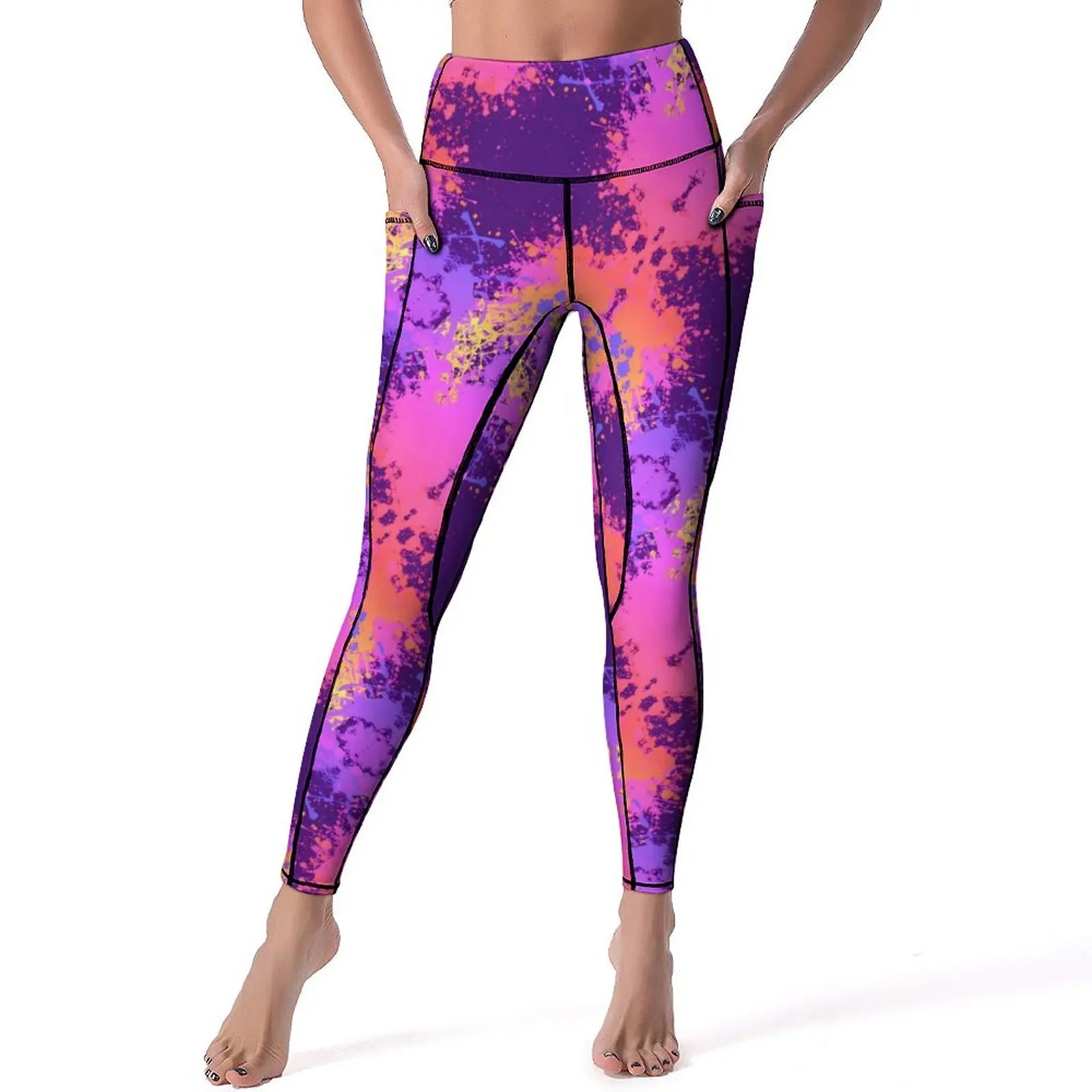 Women's High-Waist Printed Leggings – Stretchy, Comfortable & Casual