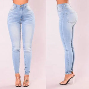 High Waist Stretch Denim Skinny Jeans