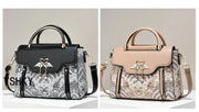 Women's Luxury Designer PU Leather Shoulder Bag - Casual Tote with Bow Decoration