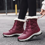 Load image into Gallery viewer, Plush Lined Ankle Snow Boots – Warm Grip Winter Style
