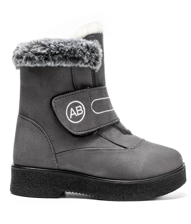 Warm Fur Ankle Boots - Women's Elegant Winter Snow Booties