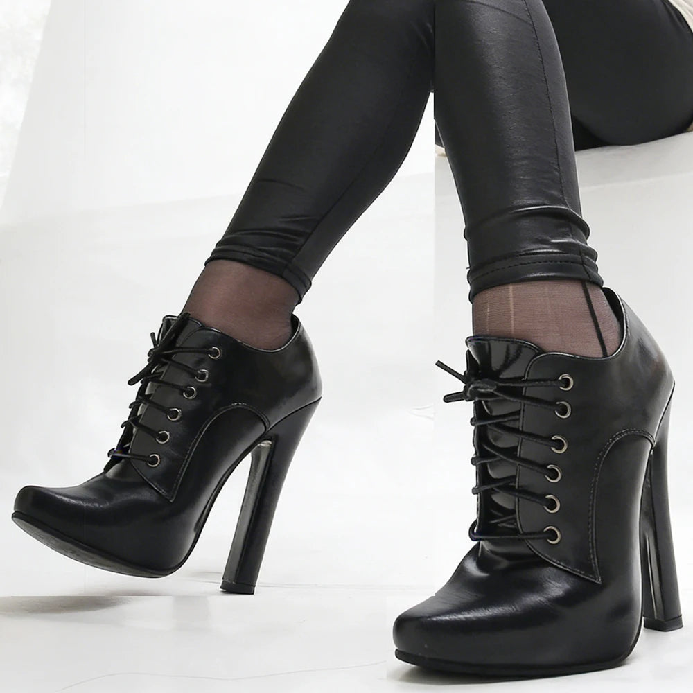 Unisex High Heel Lace Vintage Pumps – Shop at OWNLUXE