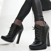 Unisex High Heel Lace Vintage Pumps – Shop at OWNLUXE