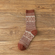 1 Pair Women Socks Spring Autumn Retro Style Men Couple Cotton Socks Flower Stripe Plaid Pattern Solid Colorful Socks EUR 37-43