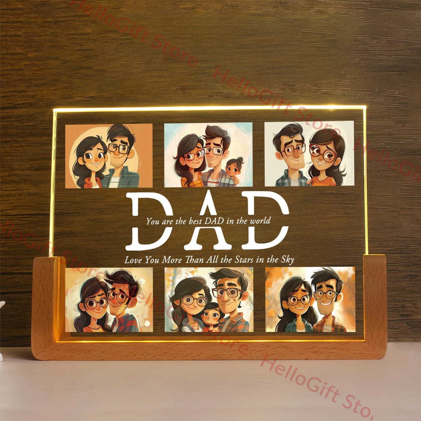 Personalized 3D Acrylic LED Night Light — Custom Name Gift for Family | OWNLUXE