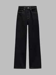 Denim-Look Belted Jacket & Skinny Pants Set - Two-Piece for Women