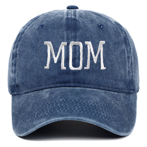 Mom and Dad letter embroidered baseball cap washed retro duckbill cap Father's Day Mother's Day best gift