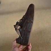 Women's Lace Leather Retro Sneakers – Shop at OWNLUXE
