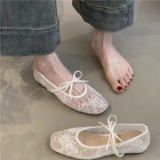 Women's Square Toe Lace Mesh Flats – Shop at OWNLUXE