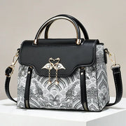 Women's Luxury Designer PU Leather Shoulder Bag - Casual Tote with Bow Decoration