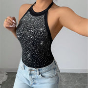 Rhinestone Backless Dress | OWNLUXE