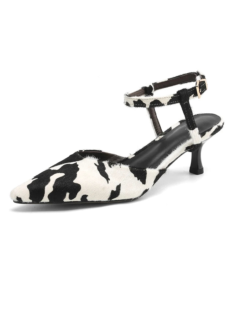 Cross-Tied Ankle-Strap Heeled Sandals – 5cm Slim Heel Summer Shoes