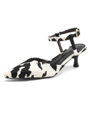 Cross-Tied Ankle-Strap Heeled Sandals – 5cm Slim Heel Summer Shoes