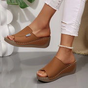 Women’s Wedge Slippers – Open-Toe Summer Sandals