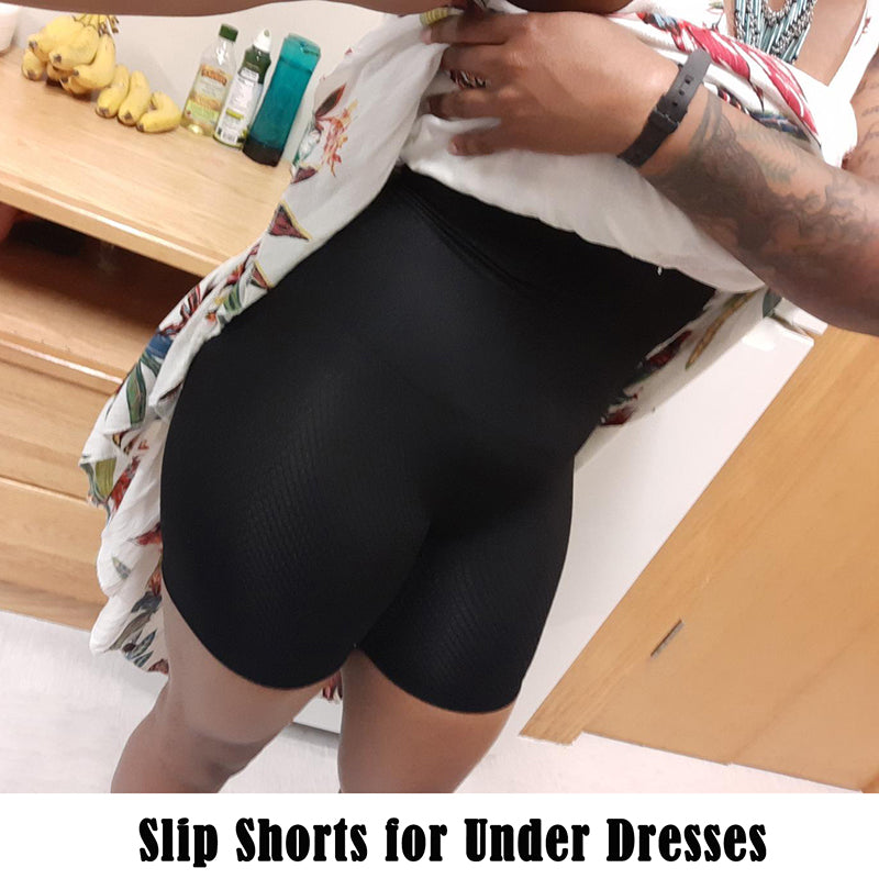 Plus Size High Waist Trainer Shorts – Firm Tummy Control