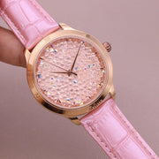 Leather Strap Quartz Watch - Minimalist Water-Resistant Wristwatch