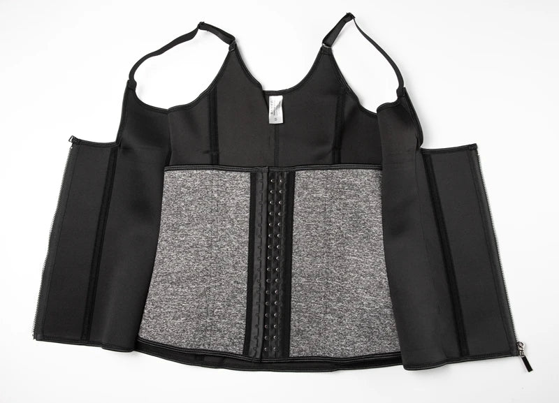 Women Waist Trainer Vest with Zipper & Sauna Effect