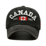 Vintage Canada Baseball Cap - Washed Cotton Adjustable Unisex Hat