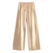 Women's Wide Leg Pants (White) | OWNLUXE