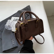 PU Leather Vintage Boston Bag | OWNLUXE