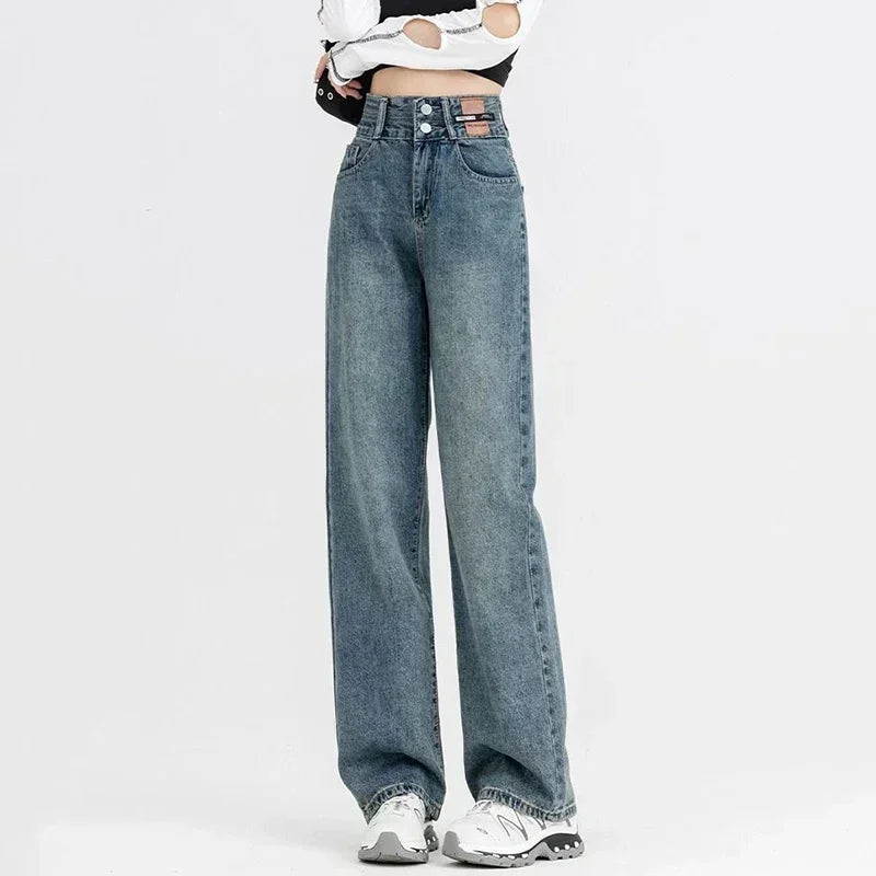 Winter Fleece-Lined Jeans - Thermal High Waist Denim Pants