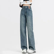 Winter Fleece-Lined Jeans - Thermal High Waist Denim Pants