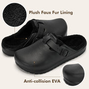 Women’s Winter Clogs Cotton-Lined Slip-On Garden Mules