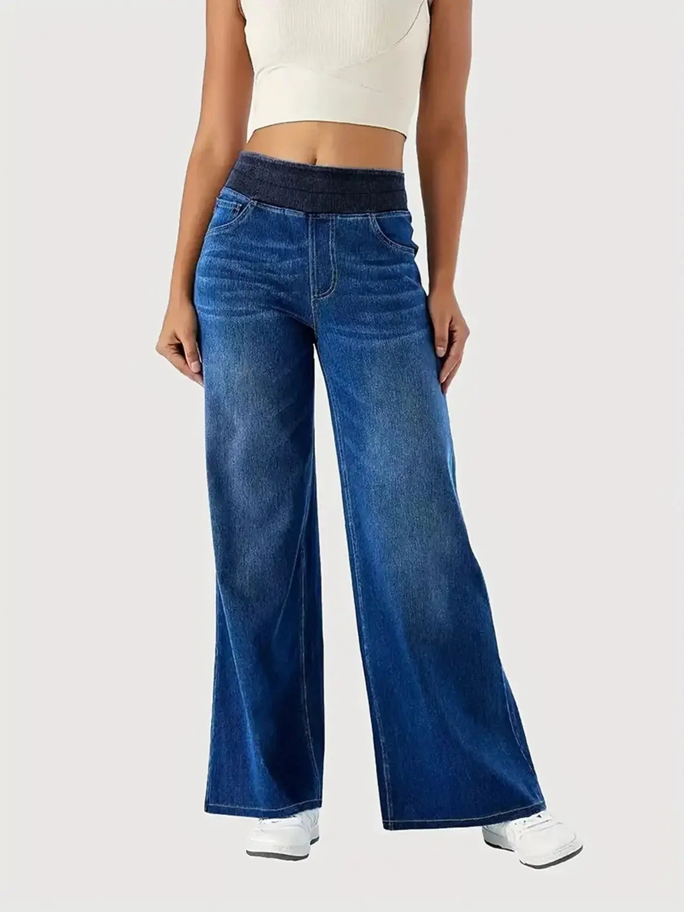Straight-Leg Ribbed Pants | OWNLUXE