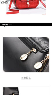 Genuine Leather Tote Bag - Bow Detail Bucket Bag
