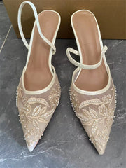 Women's Pointed Toe Stiletto Mesh Heels – Shop at OWNLUXE