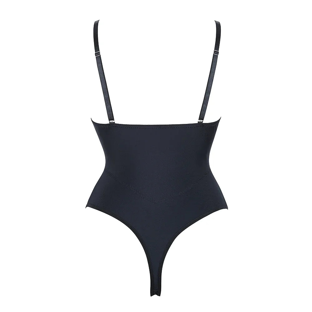 Backless Bodysuit Shapewear with Push Up Bra & Tummy Control