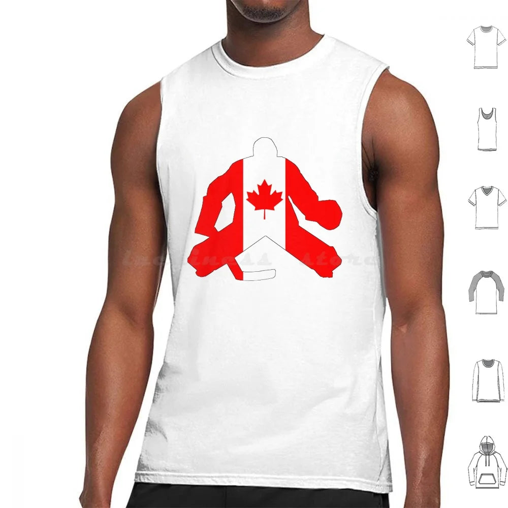 Canadian Flag Goalie Tank Top – Sports Basketball Football Soccer Tee | OWNLUXE